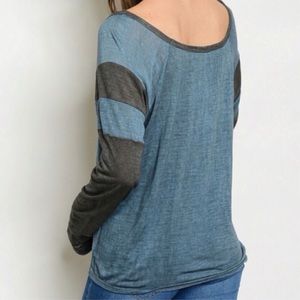 Tops - Yolk Neck Baseball Tee Tops - Yolk Neck Baseball Tee